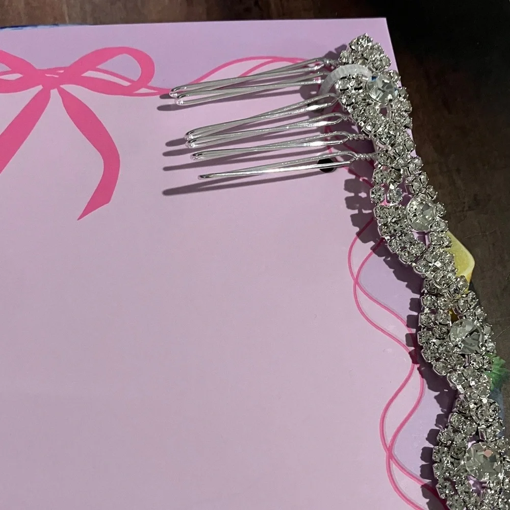 Silver Rhinestone Hair Comb